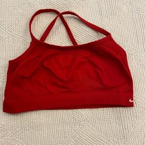 Red nike sports bra top!